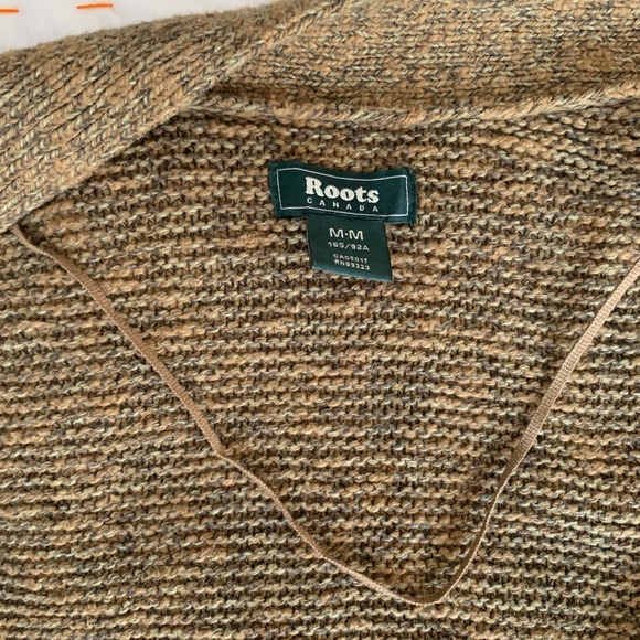 Roots Long cotton knit house coat sweater knee length long sleeve - Picture 3 of 7